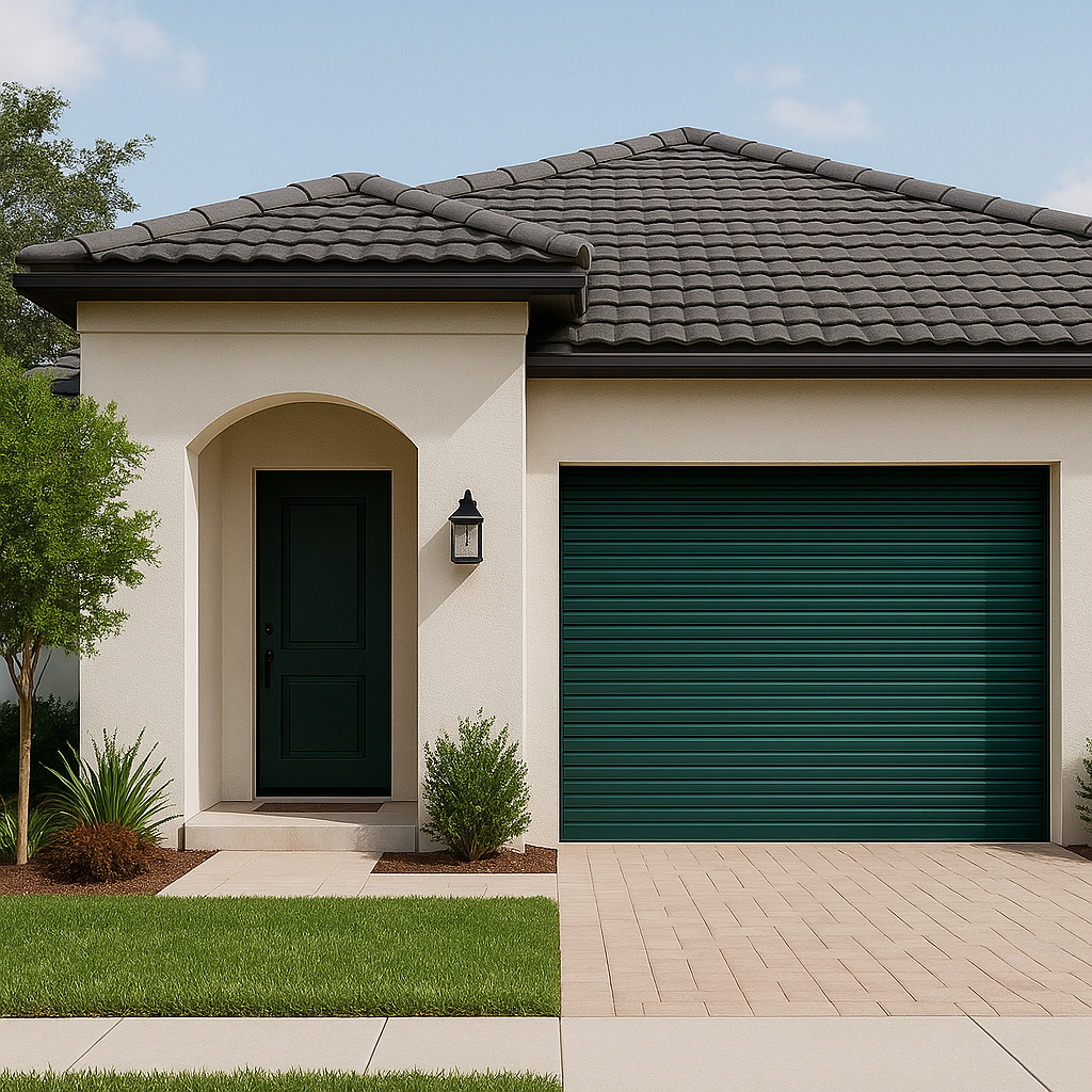 render-realista-de-cortina-para-porton-color-tono-verde