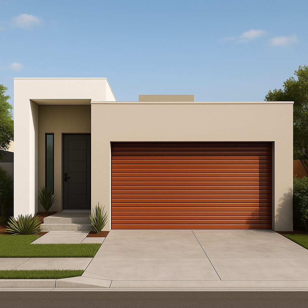 render-de-cortina-para-cochera-color-ocre